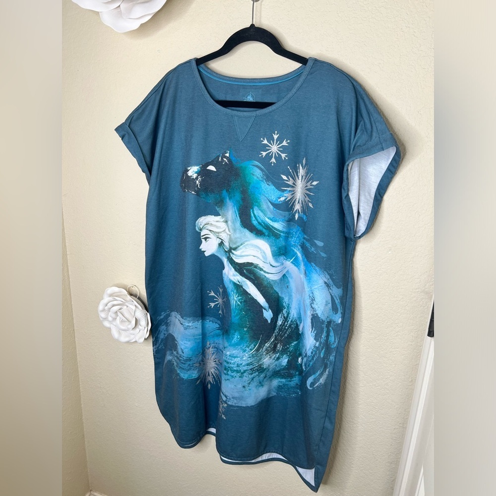 NTM: Disney Greenish Blue Frozen 2 Elsa & The Nokk Nightgown Size XL/2XL - Picture 5 of 13